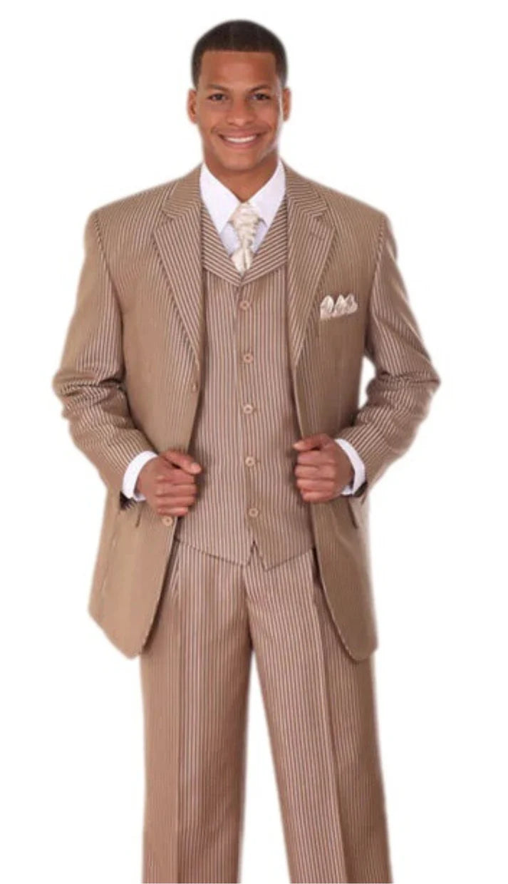 Milano Moda 5802V5-TAN Mens Suit