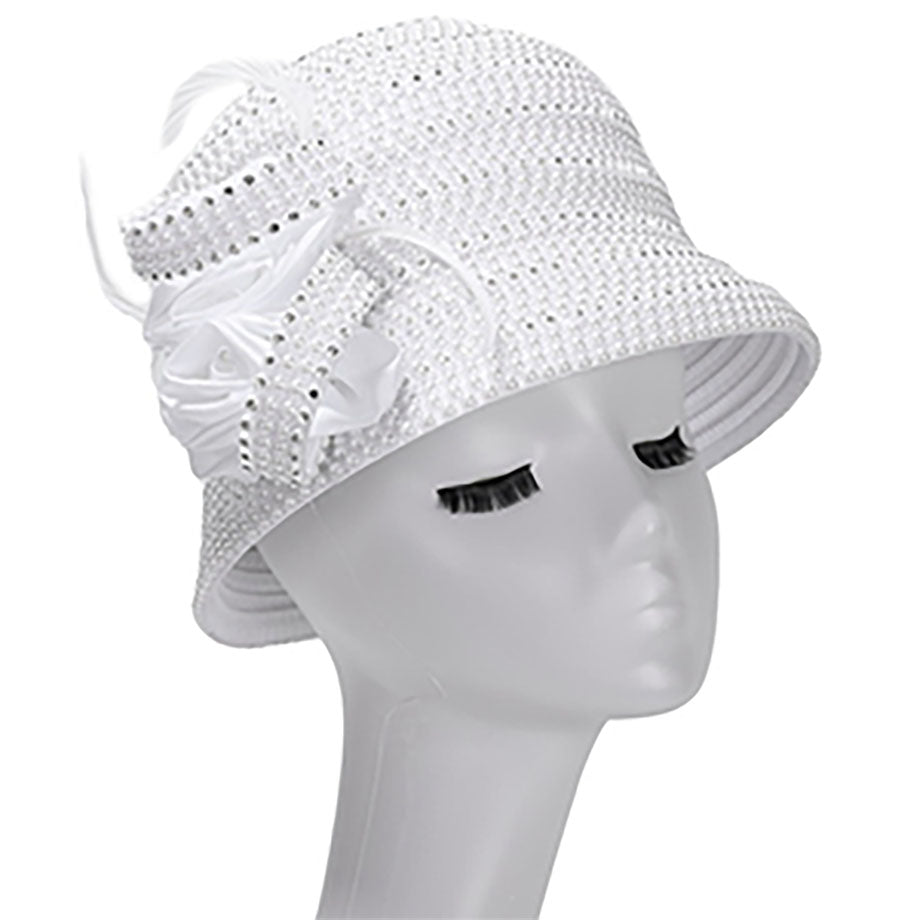 Giovanna HR22115-WHT-QS Church Hat