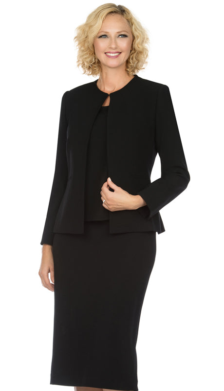 Giovanna S0721-BLK-CO Church Suit