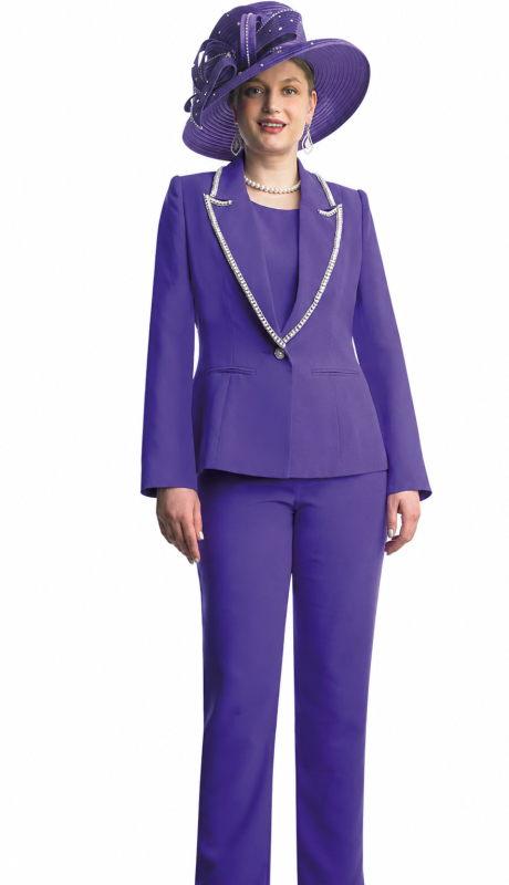 Lily And Taylor 4785-PUR Church Suit