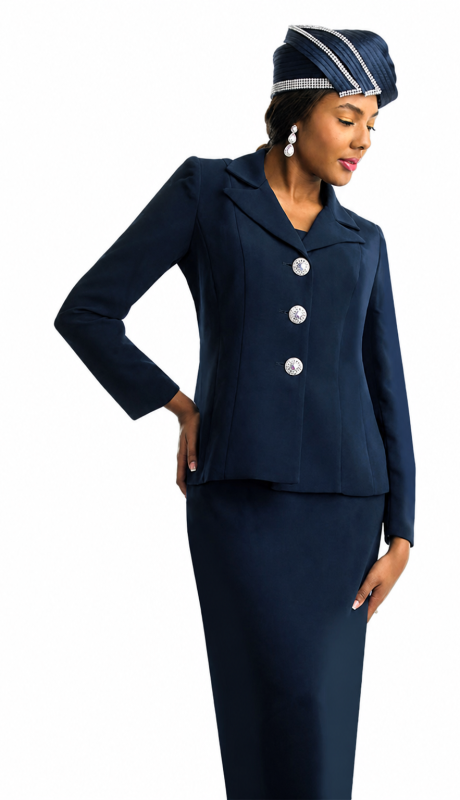 Lily And Taylor 3895-NVY Church Suit