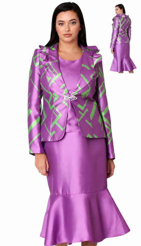 Tally Taylor 41075-PUR Church Suit