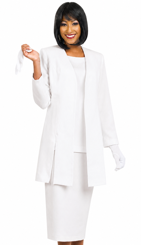 Ben Marc 2296-WHT Church Suit
