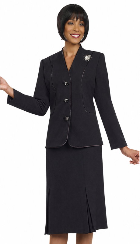 Ben Marc 78098-BLK Usher Church Suit for Women