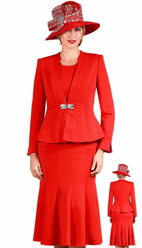 Mia By Giovanna G1225-RED Church Suit
