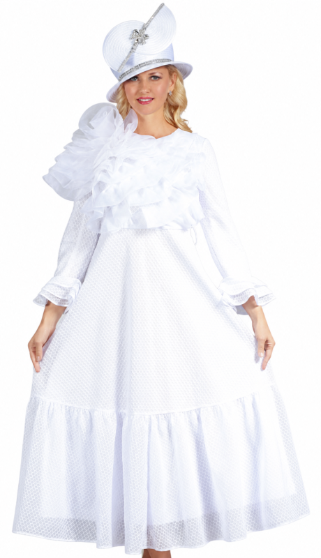 Mia By Giovanna D1674-WHT Church Dress