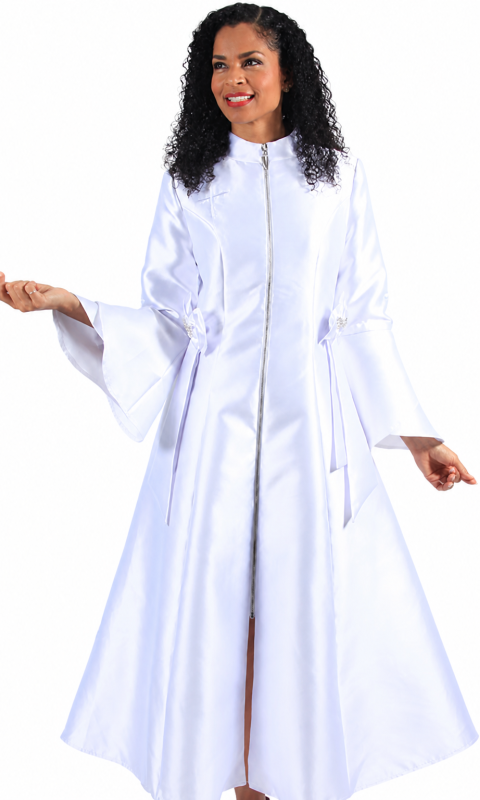 Diana Couture 8620-WHT Church Dress Robe