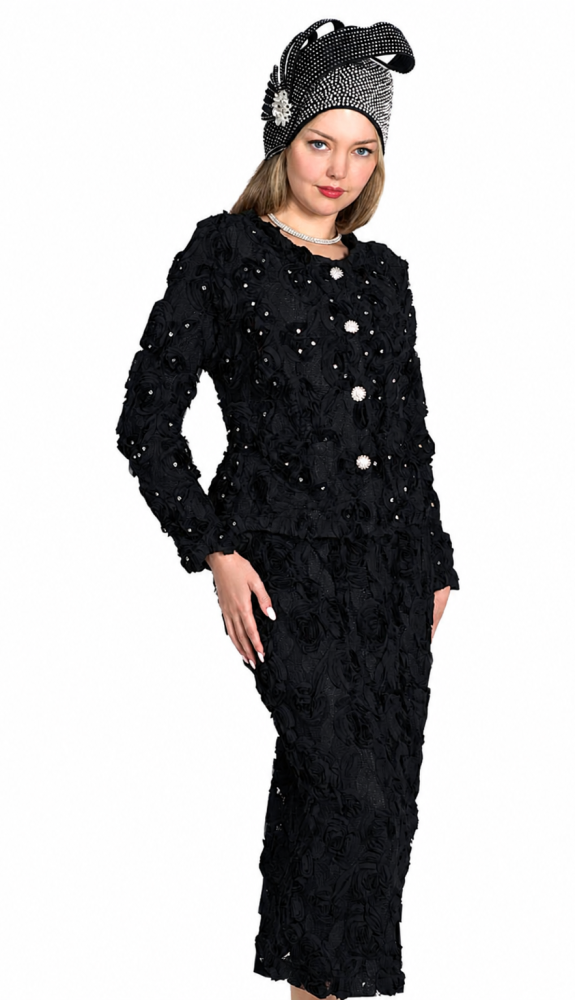 Lily And Taylor 5145-BLK Church Suit