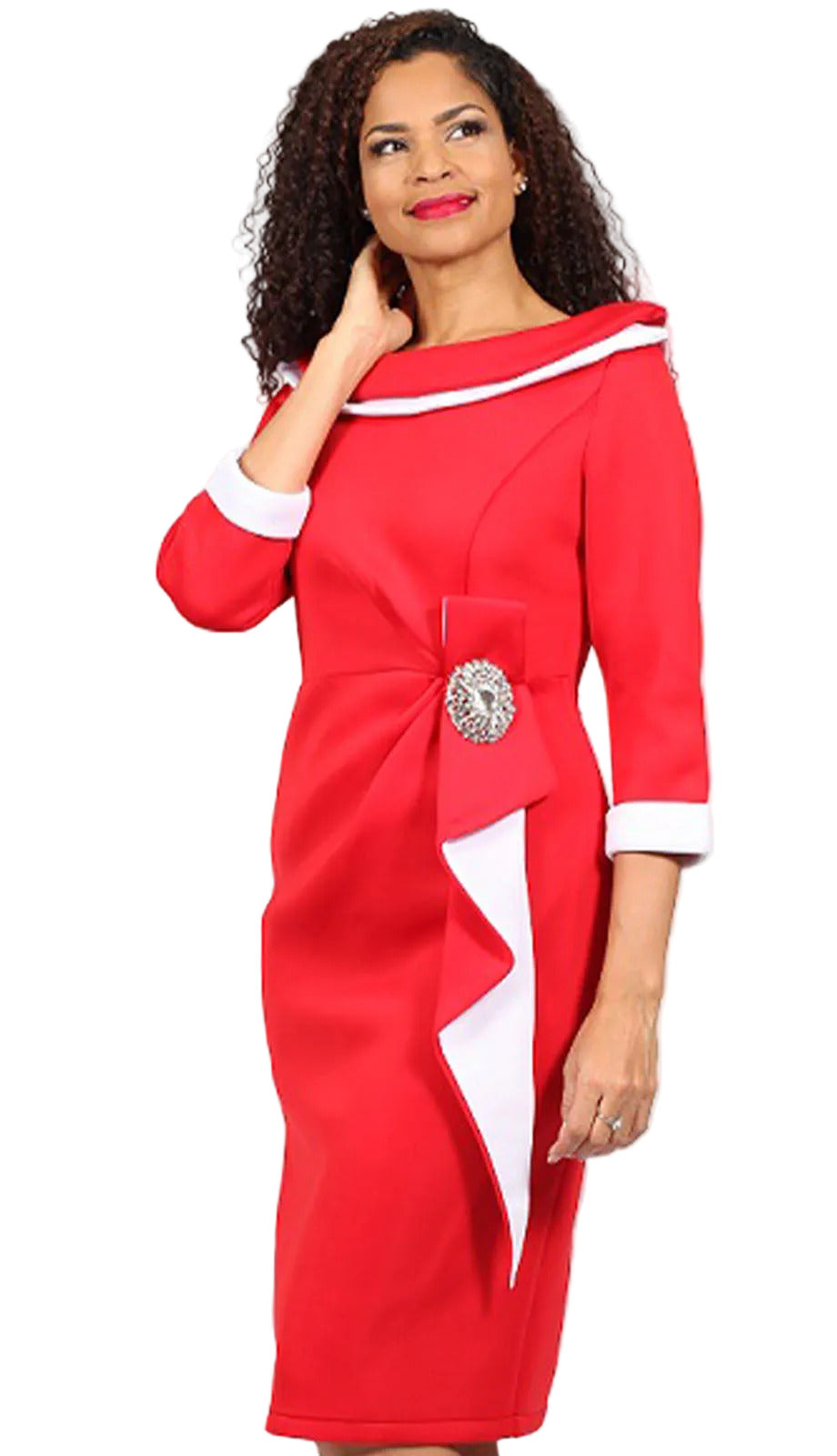 Diana Couture 8725-RED Church Dress