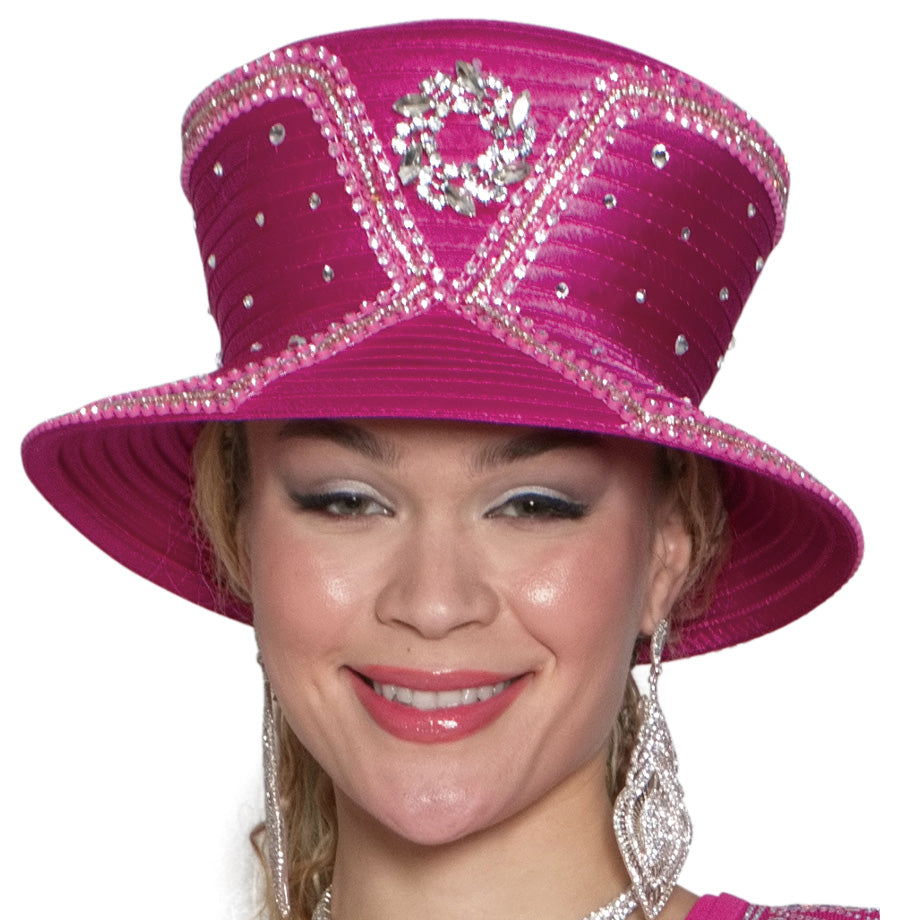 Lily And Taylor H161-PNK Church Hat