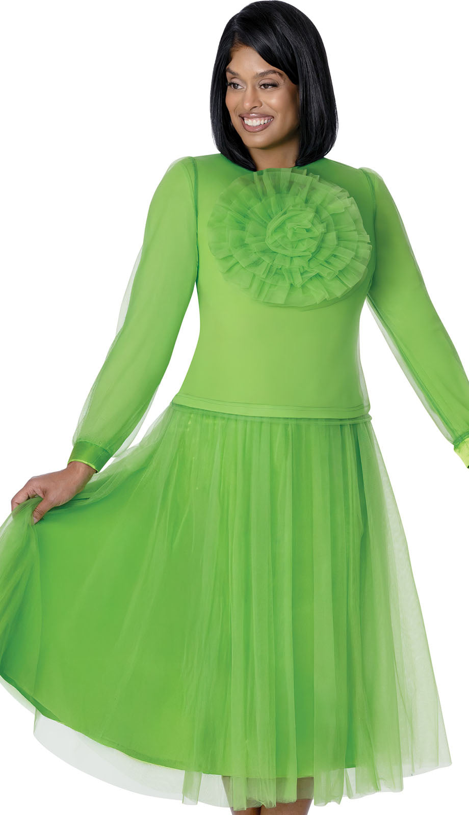 green dresses for church For Her Women Dress 8785C-Hunter Green, Hunter Green / 2X