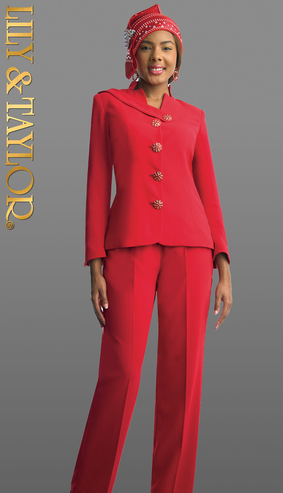 Lily And Taylor 4892-RED Church Hat