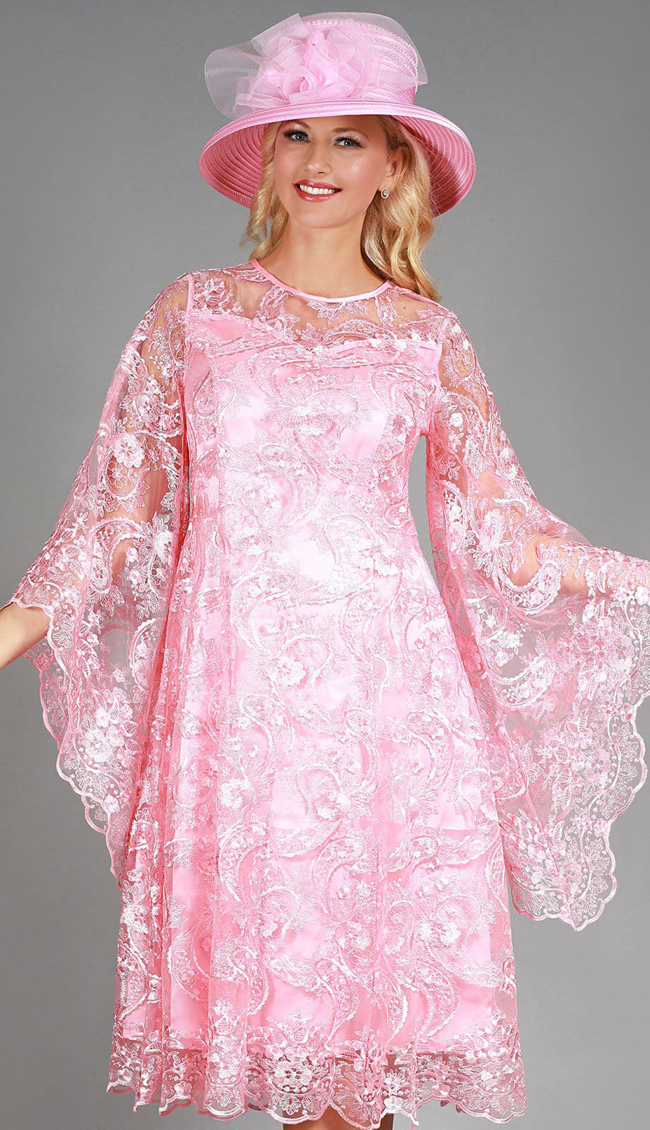 Giovanna D1684L-PNK-QS Church Dress