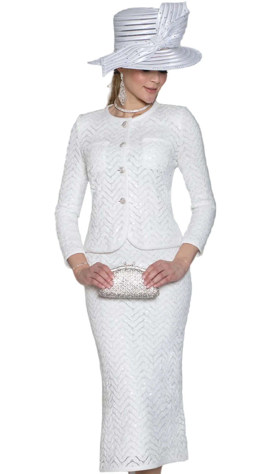 Lily And Taylor 5142-WHT Church Suit
