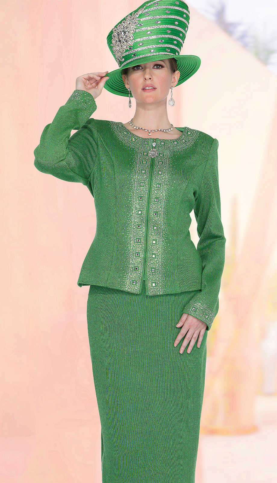 Champagne Italy 5953-GRN Church Hat