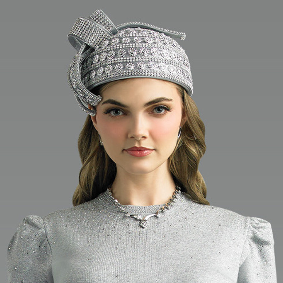 Lily and Taylor H143-SLV-QS Church Hat