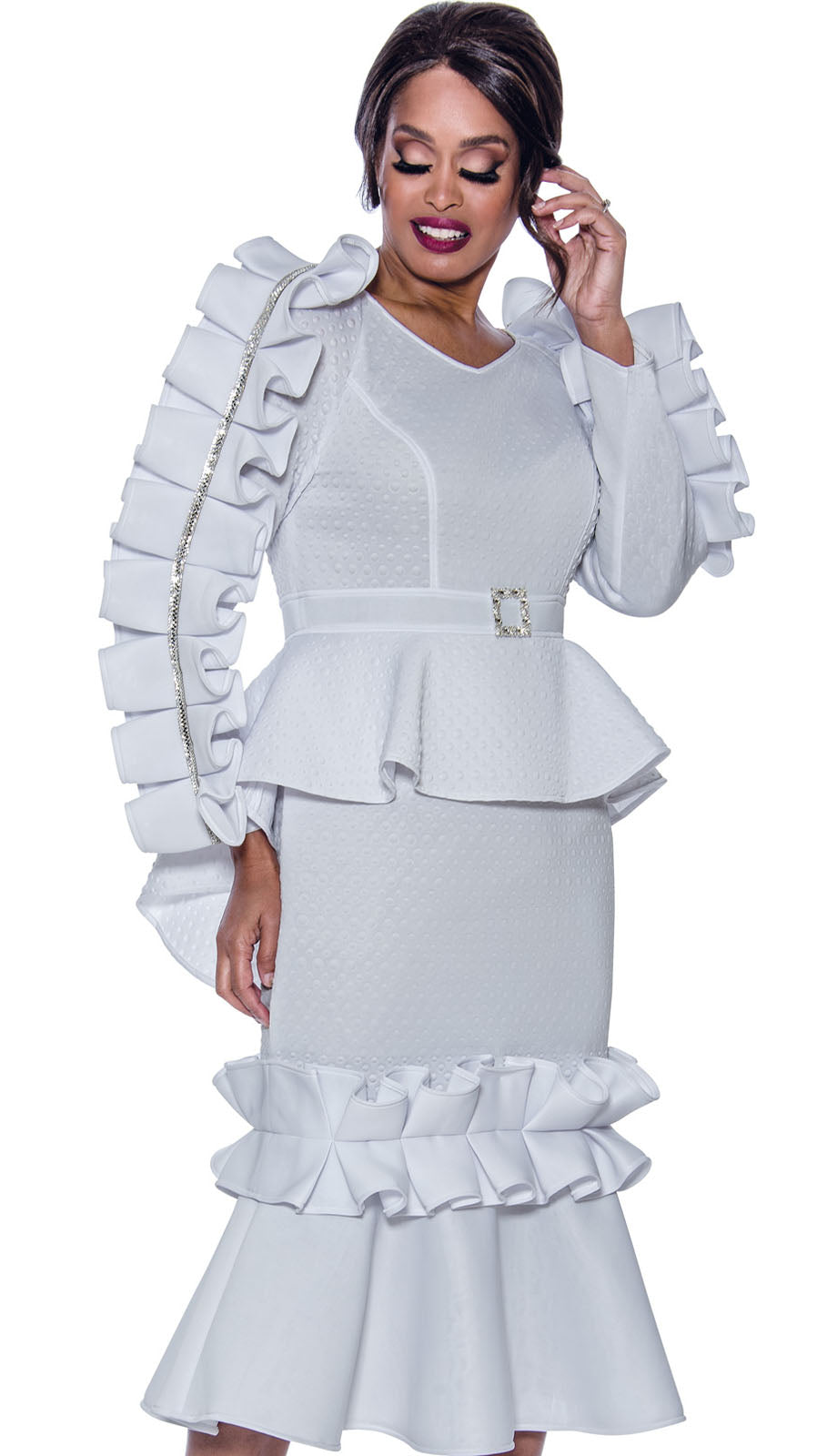 Stellar Looks SL1911-WHT-QS Designer Church Suit
