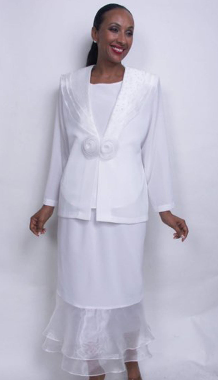 HD Couture 3331 Church Suit Off White / 5XL(26)