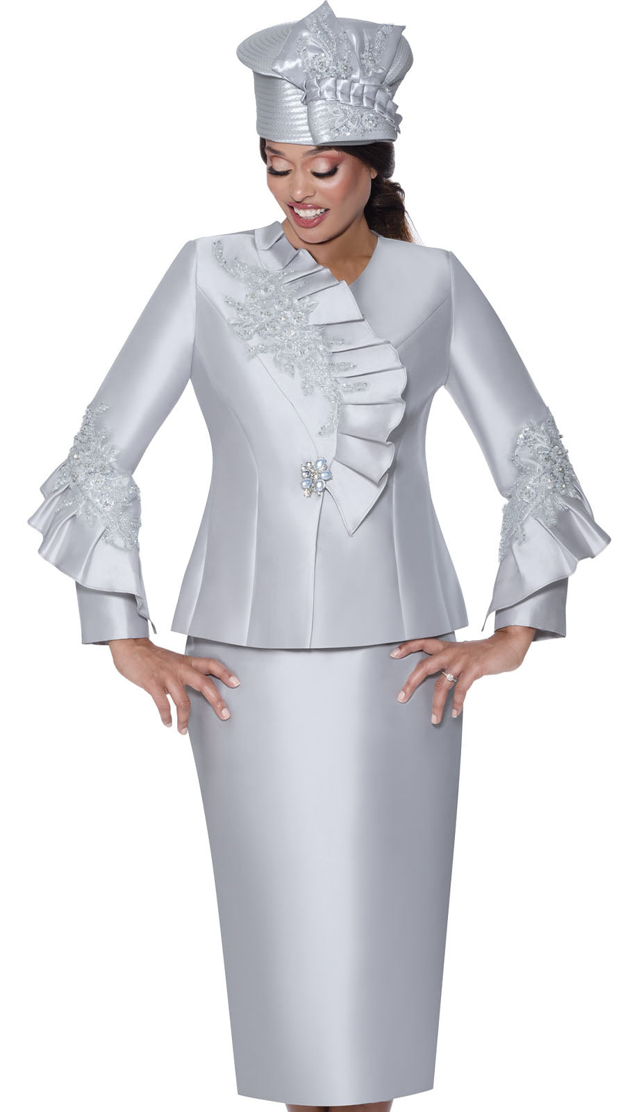 GMI G400862-SLV-QS Womens Church Suit