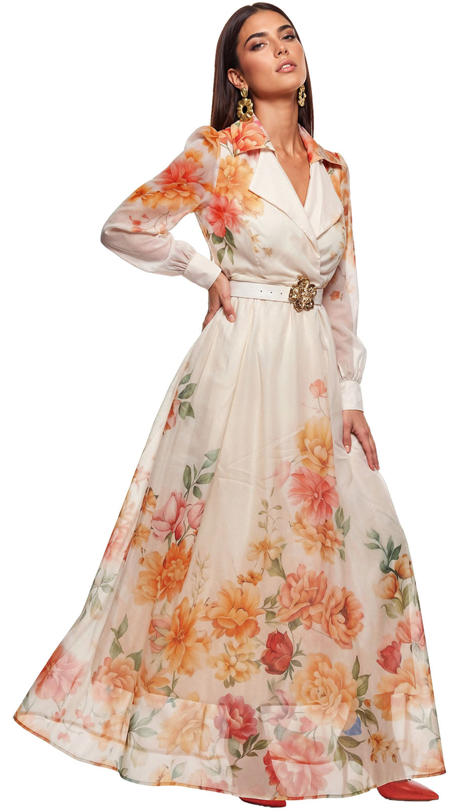 Luxe Moda LM530-OFW Church Dress