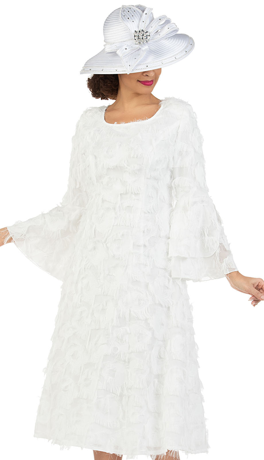 Giovanna 1637-WHT Church Dress