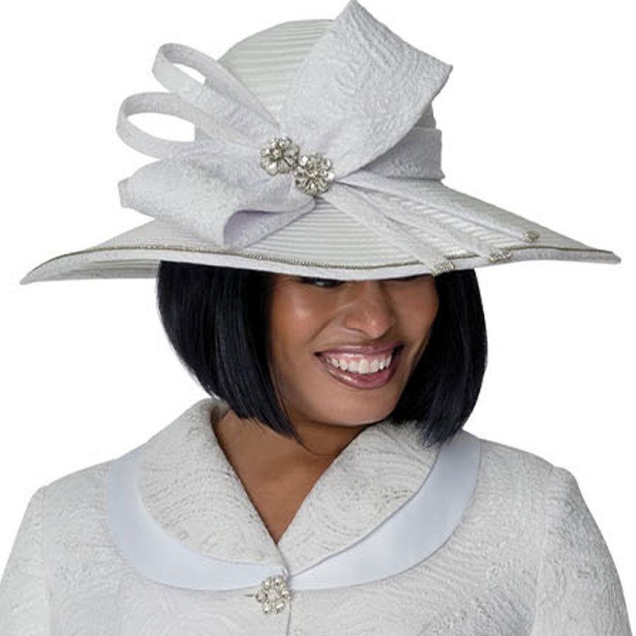 Dorinda Clark Cole 401862-WHT-H-IH Church Hat