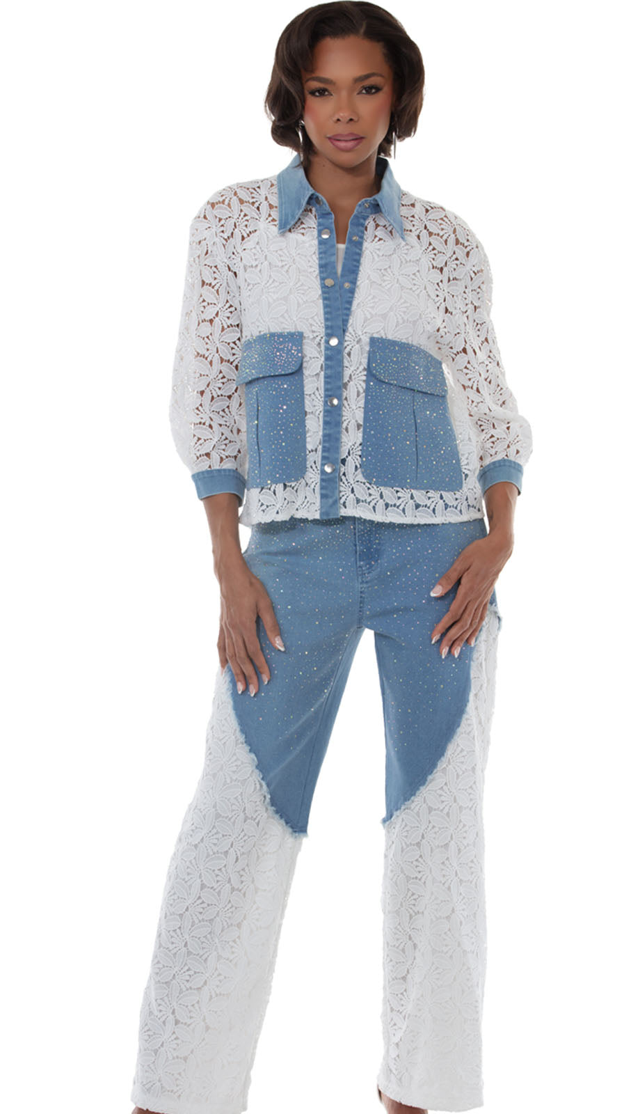 Love The Queen 17654-WHT Outfit