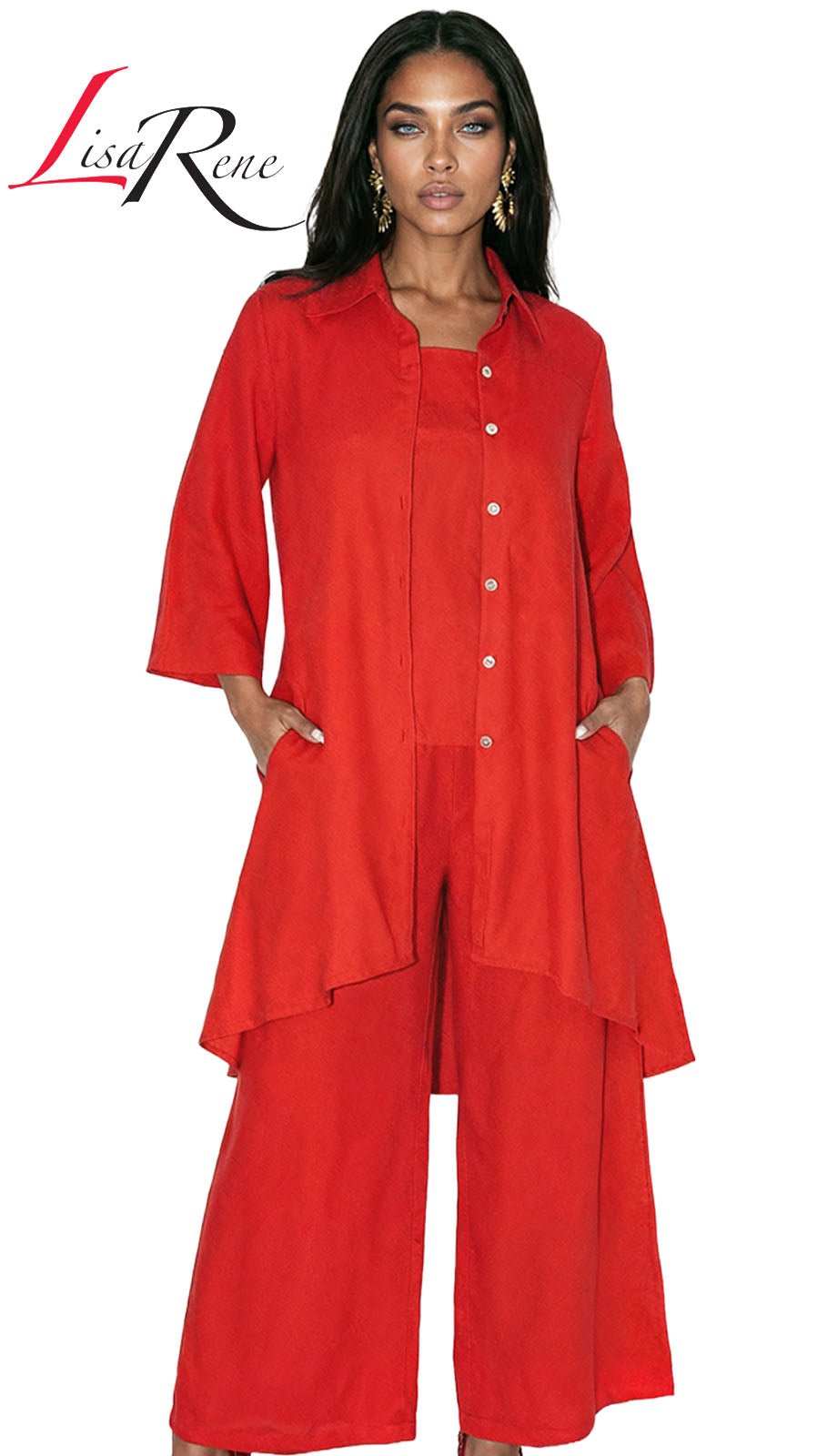 Lisa Rene 3392-RED Church Suit