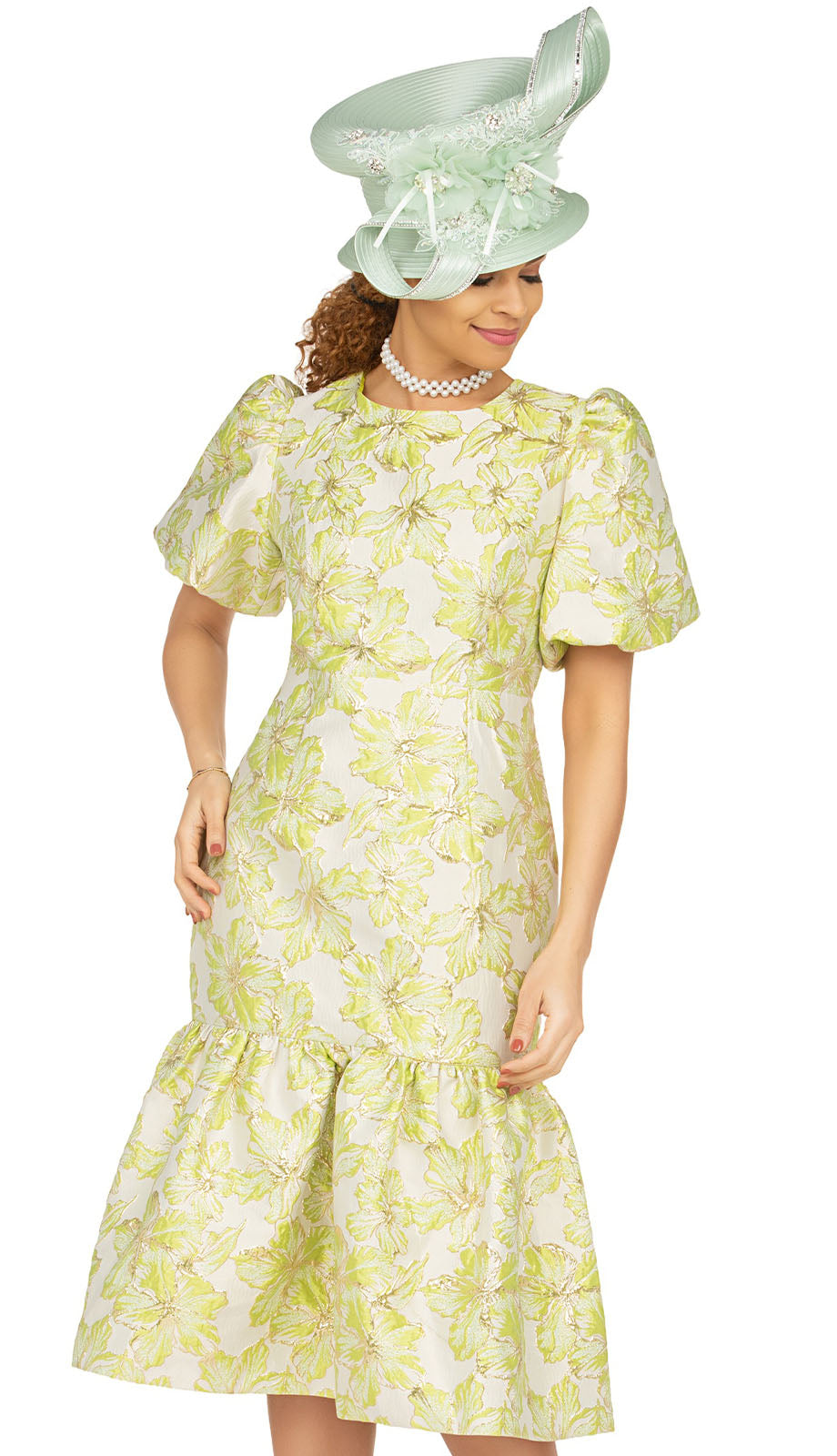 Giovanna DP2425-LIM-H Church Hat
