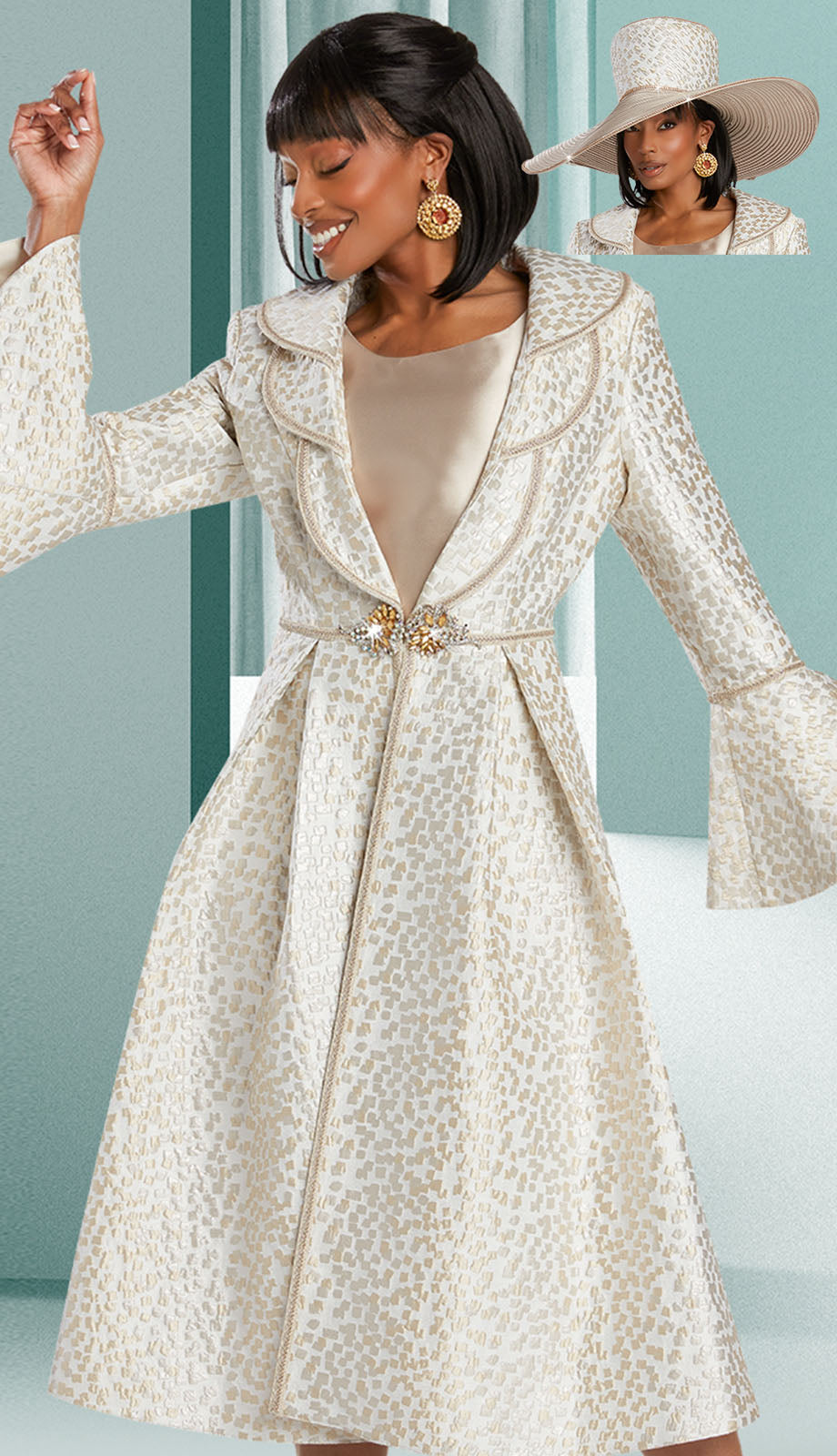 Donna Vinci 5849-IH Church Dress