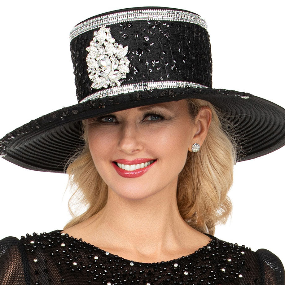 Giovanna HG22166-BLK-QS Church Hat