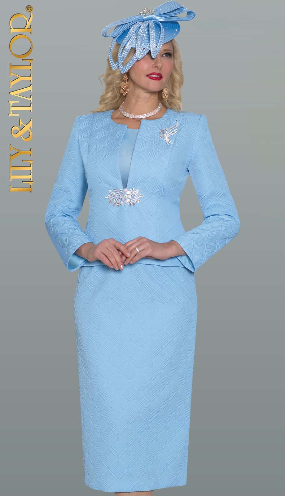Lily And Taylor 5131-BLU Church Suit