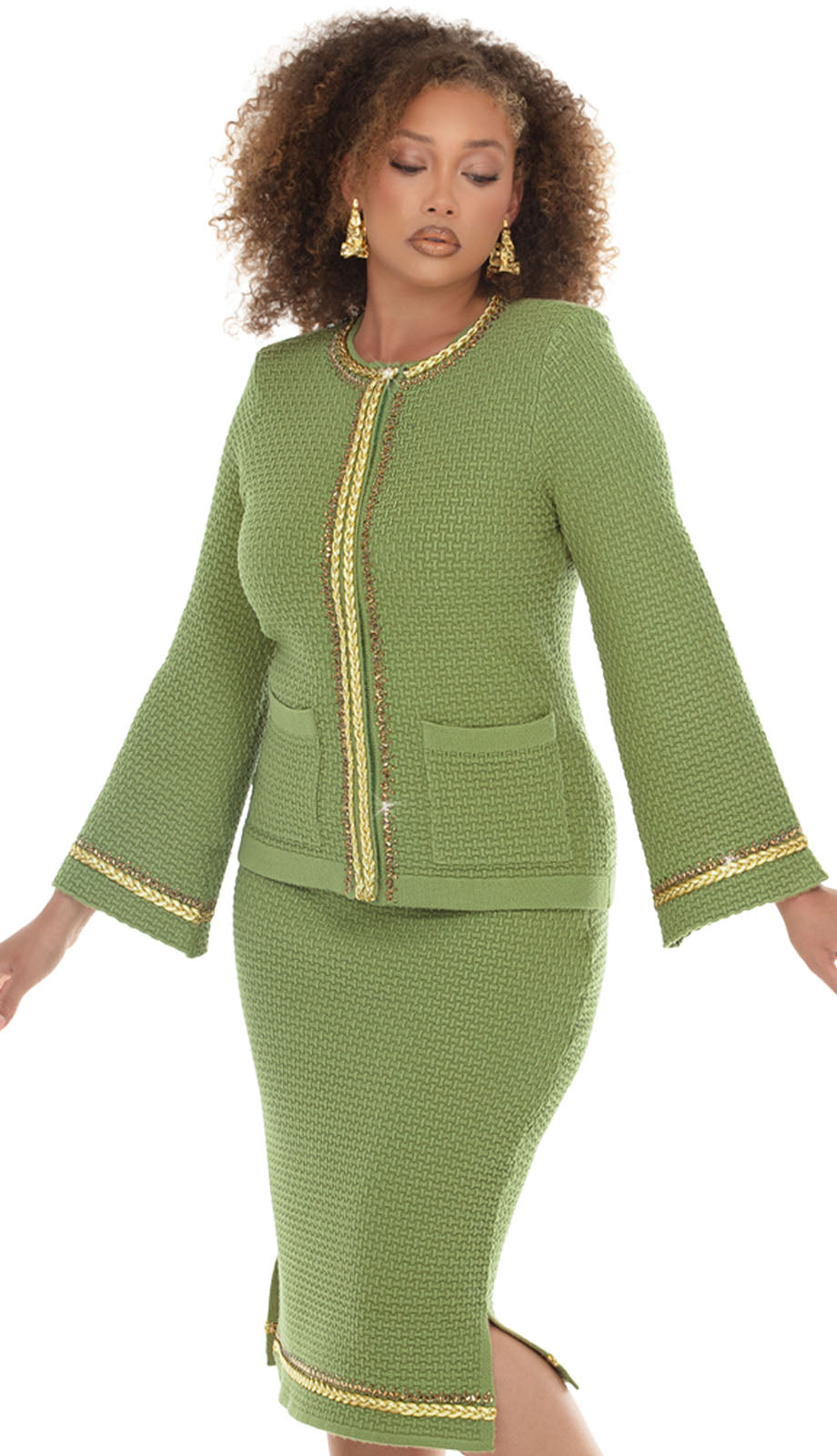 Donna Vinci 13474-SGE-QS Church Suit