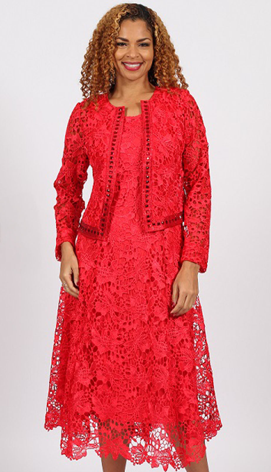 Diana Couture 8190-RED Church Dress