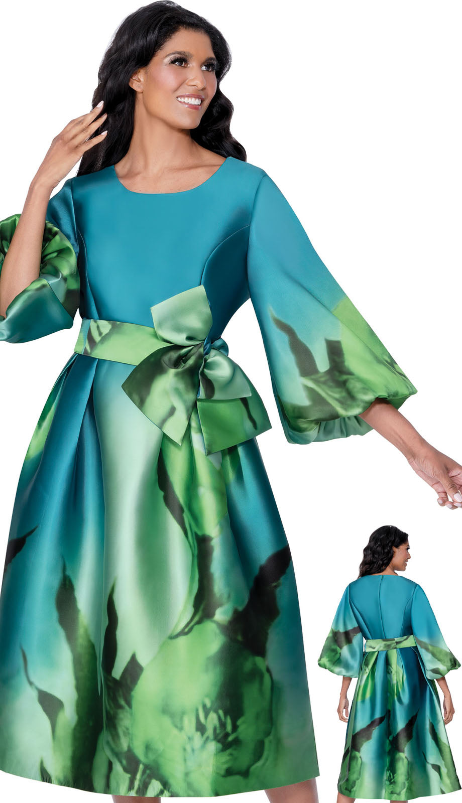 Nubiano 100221-GRN-QS Church Dress