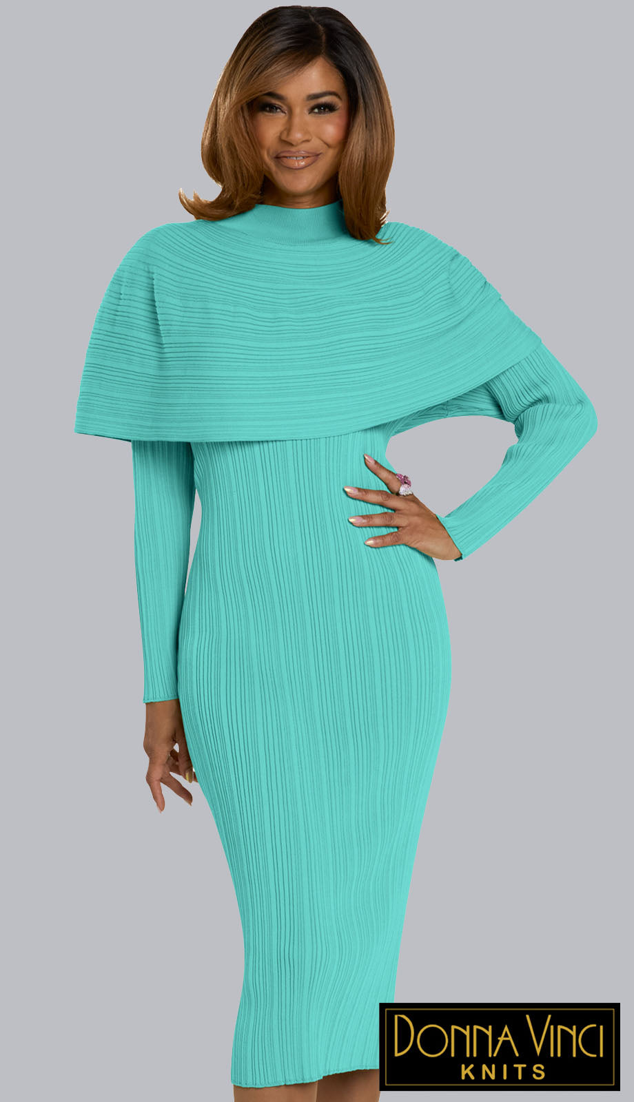 Donna Vinci Knit 13444-MNT-IH Womens Church Dress
