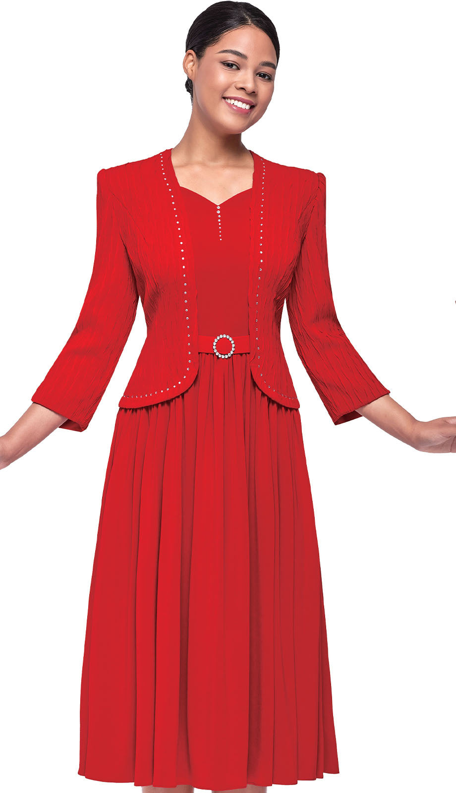 Serafina 7106-RED Church Dress