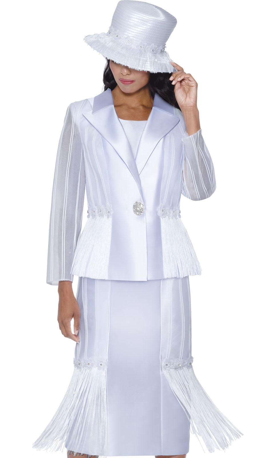 GMI G400943-WHT-QS Womens Church Suit