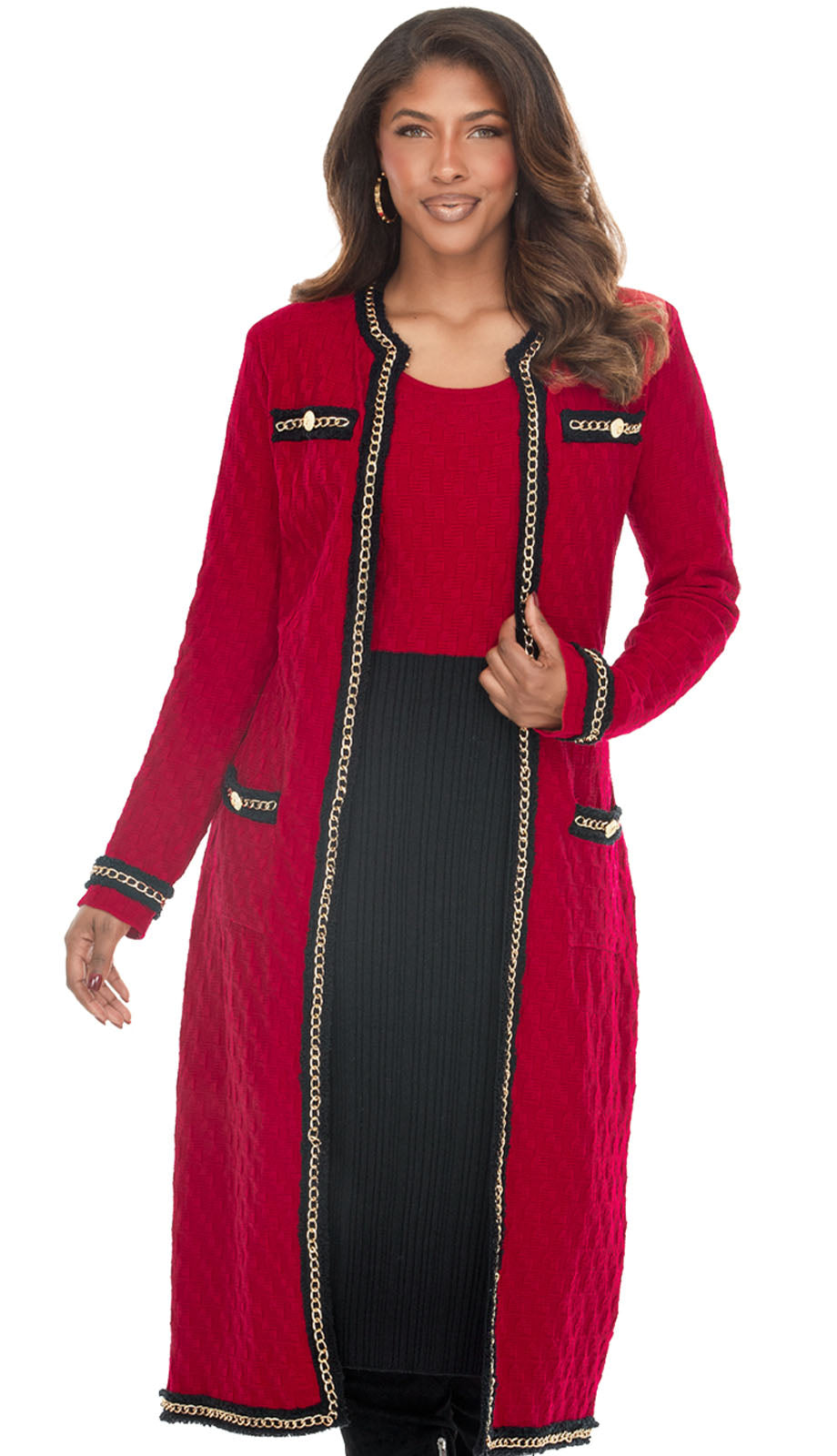Donna Vinci 13475-RED Church Dress