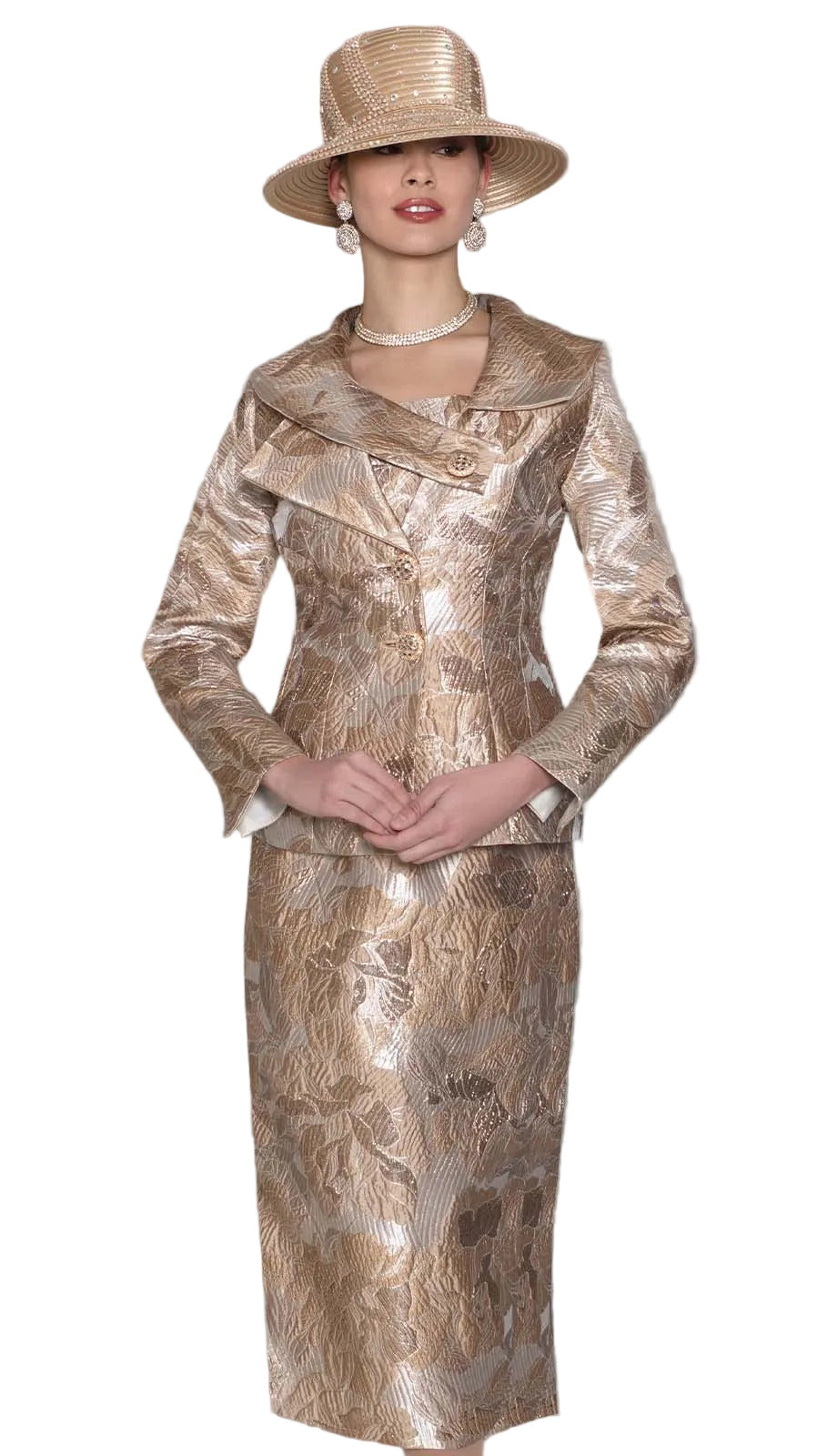 Lily And Taylor 5182-ROS-IH Church Suit