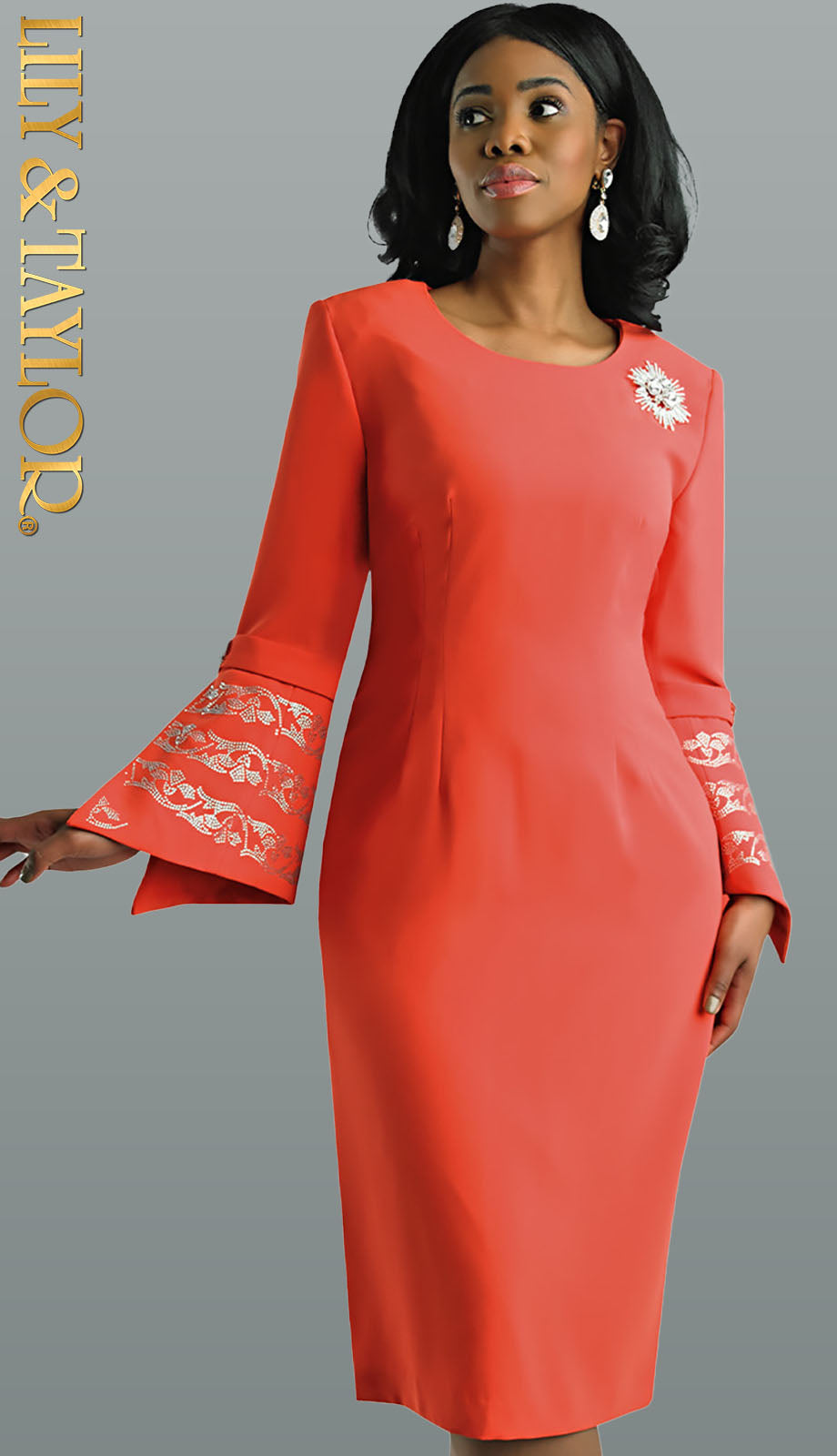Lily And Taylor 4625-OR Church Dress