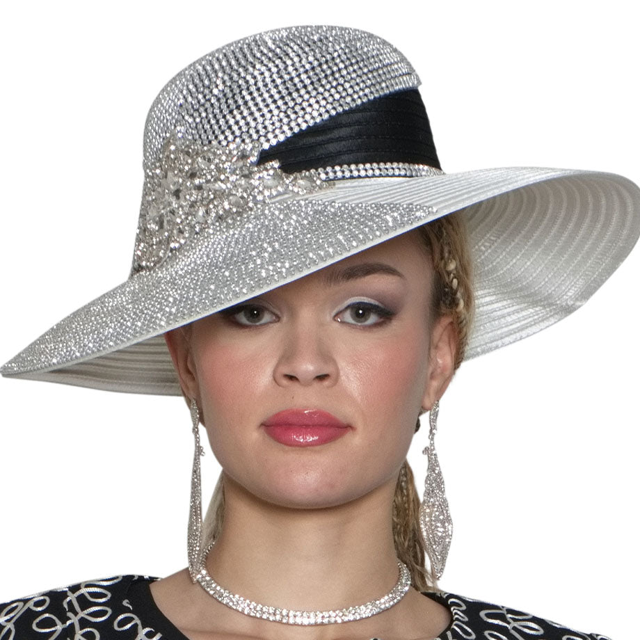 Lily and Taylor H174-BWI-QS Church Hat