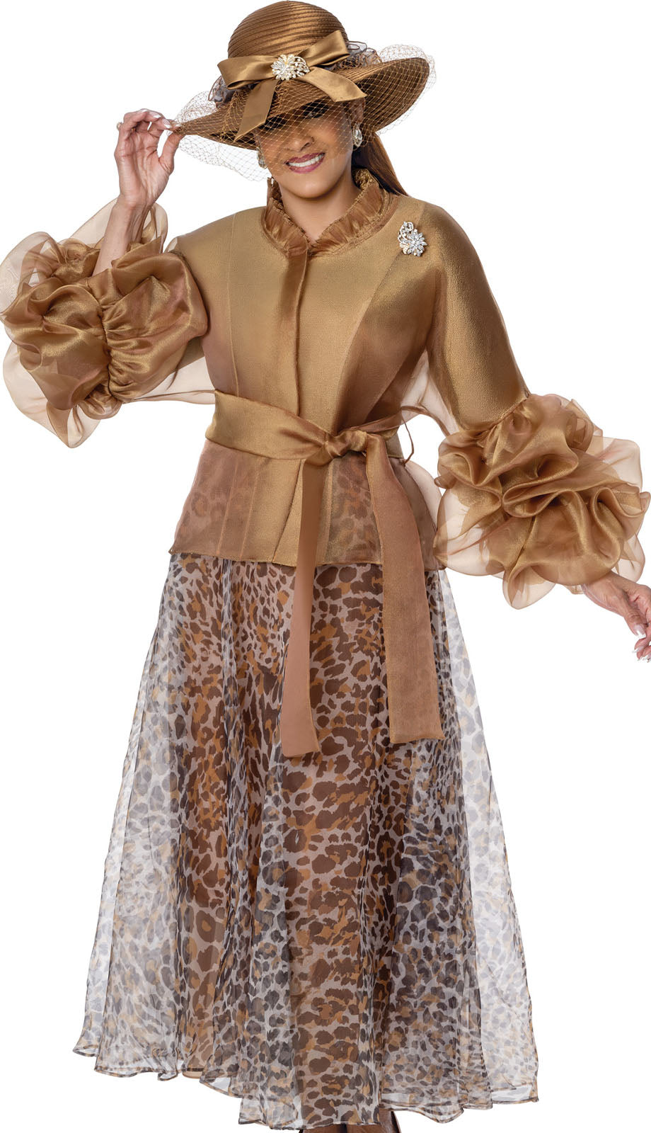Dorinda Clark Cole 310483-BRN-QS Church Dress