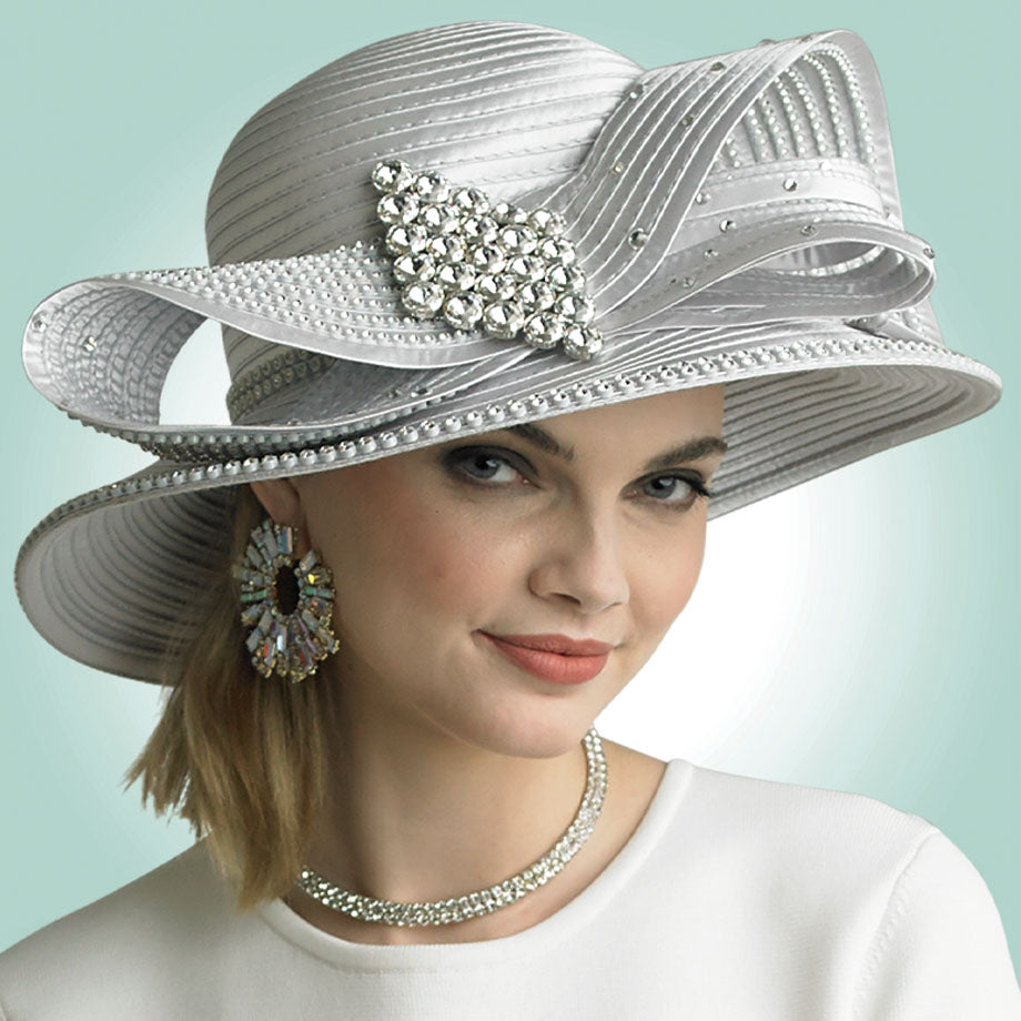 Lily And Taylor H147-WHT Church Hat
