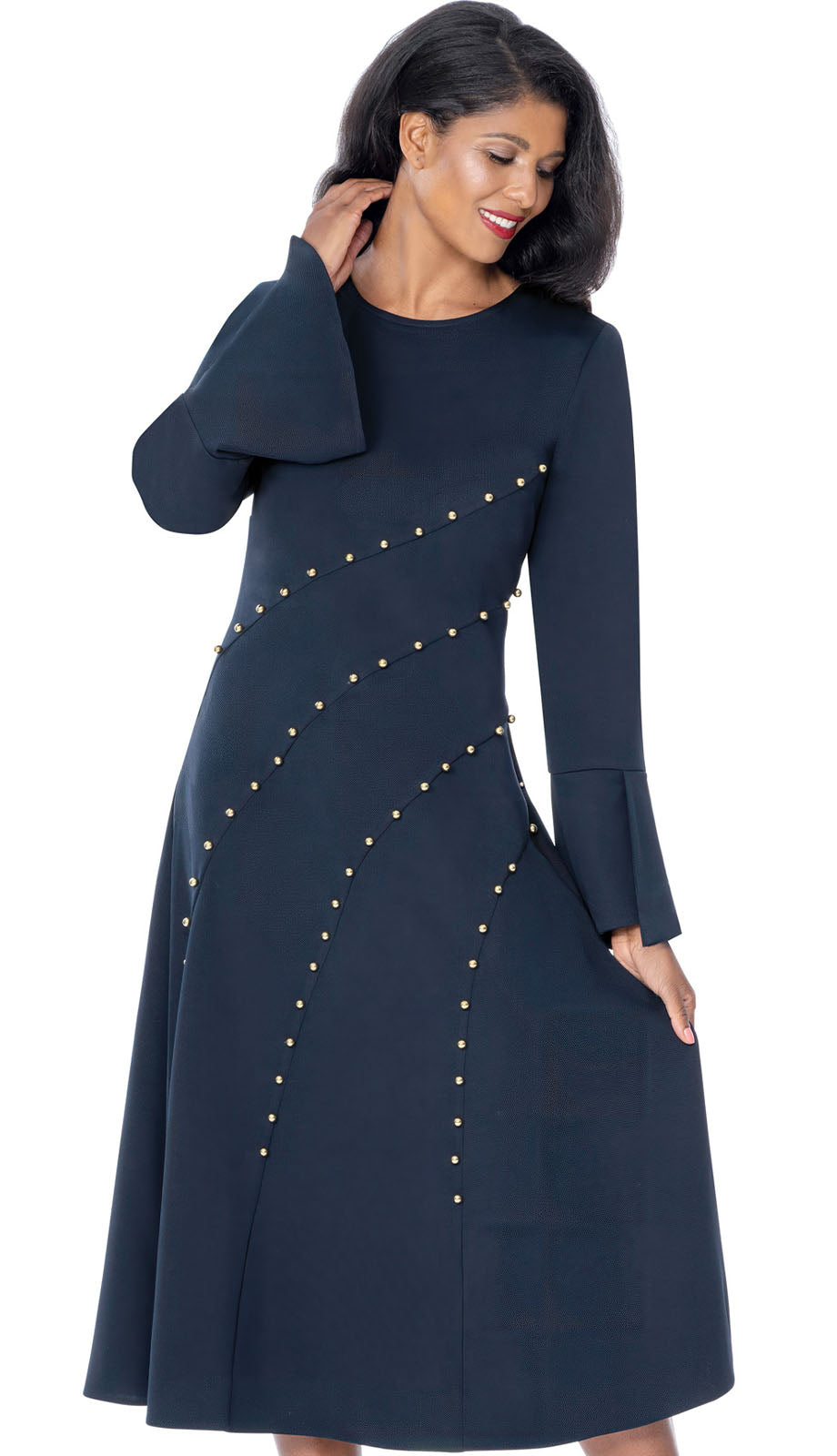 Nubiano 101251-NVY-QS Church Dress