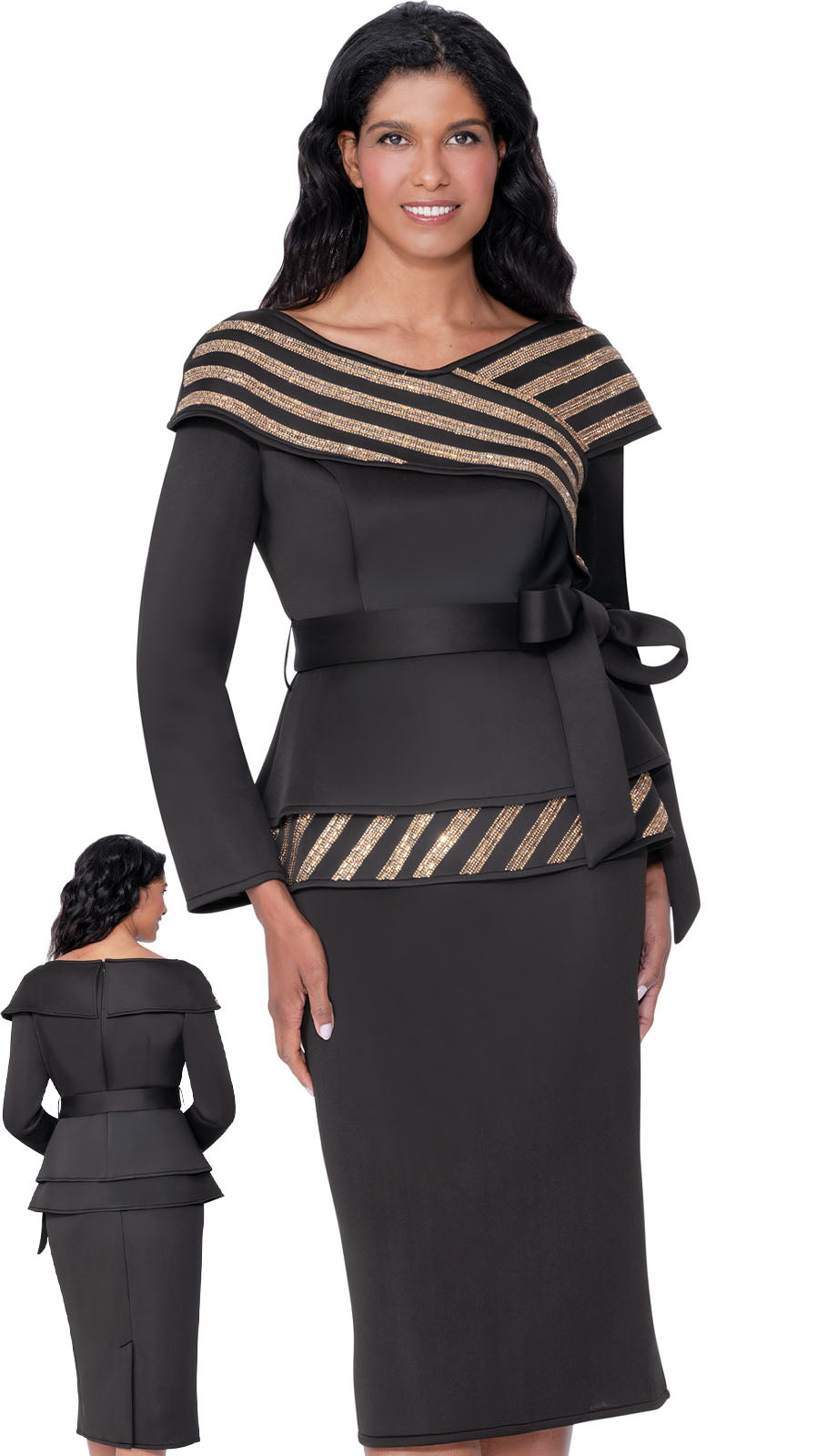 Stellar Looks SL600672-BLK-IH Church Suit