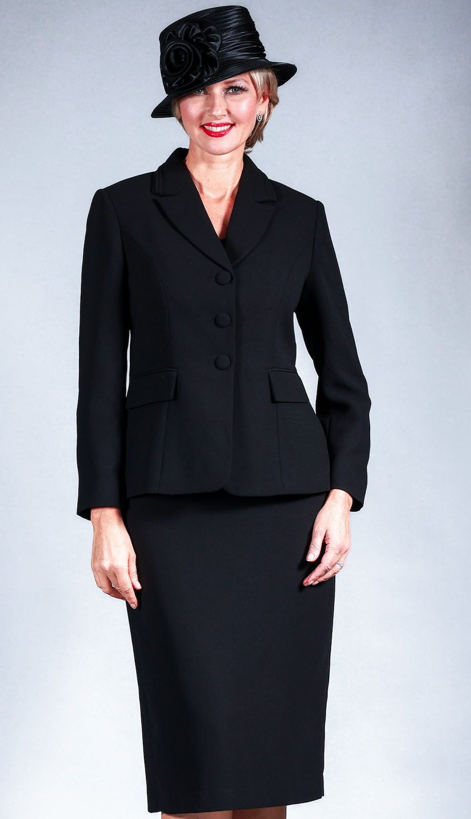 Giovanna S0743-BLK-H Church Hat