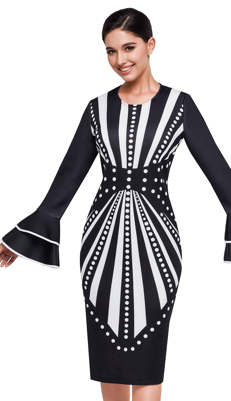 Serafina 6420-BLK Ladies Church Dress