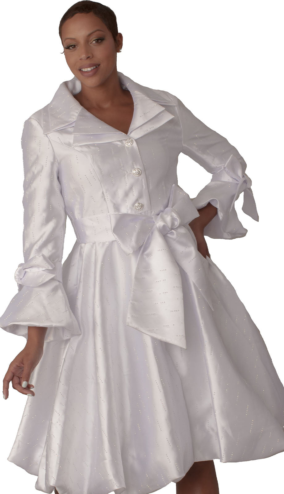 Chancele 9723-WHT Church Dress