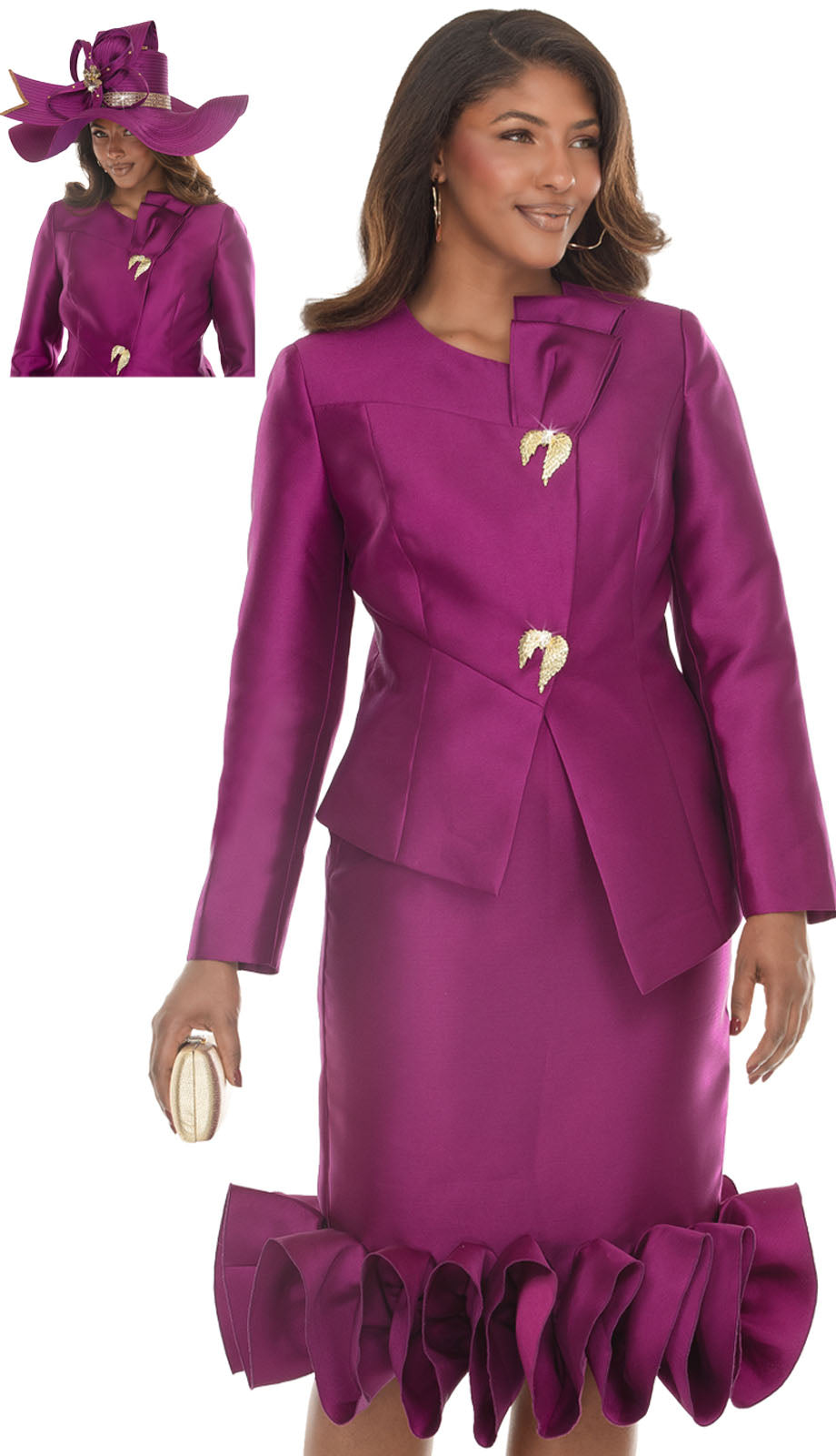 Donna Vinci 12292-MAG-QS Church Suit